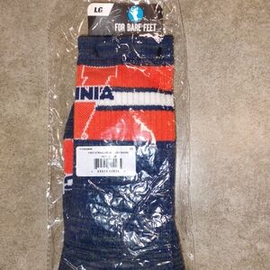 For Bare Feet Men's Vibrant Blue and Orange Socks